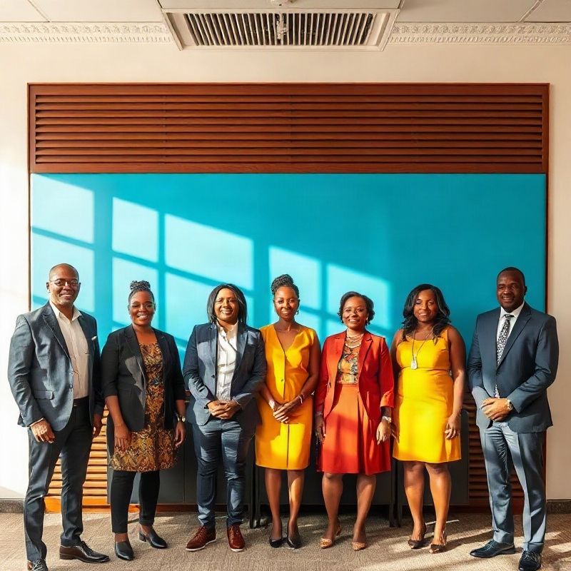 Stonezpanda team of seven professionals in a bright Nakuru office